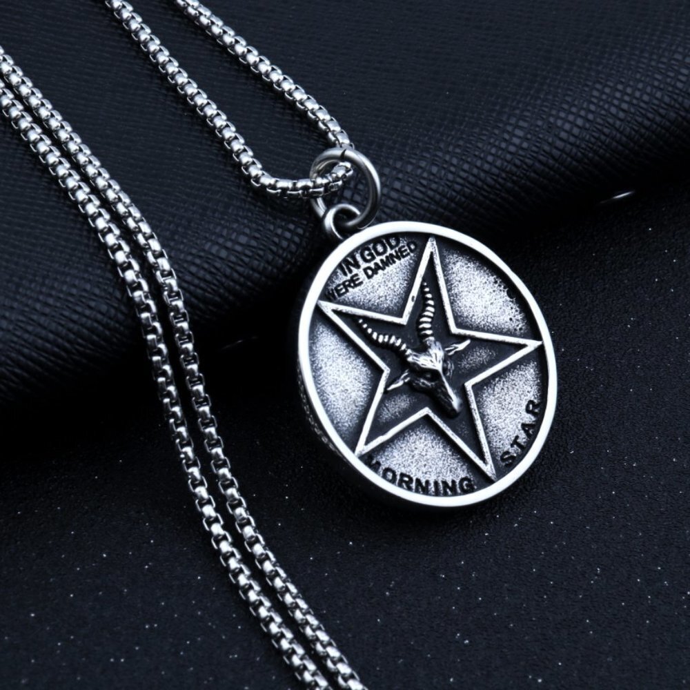 ❤️Double-sided goat - jesus vintage necklace, N90201P107